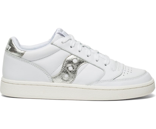 Tenis Saucony Jazz Court Mujer Zapatos Originales Blancas / Plateadas México MX-548-CR